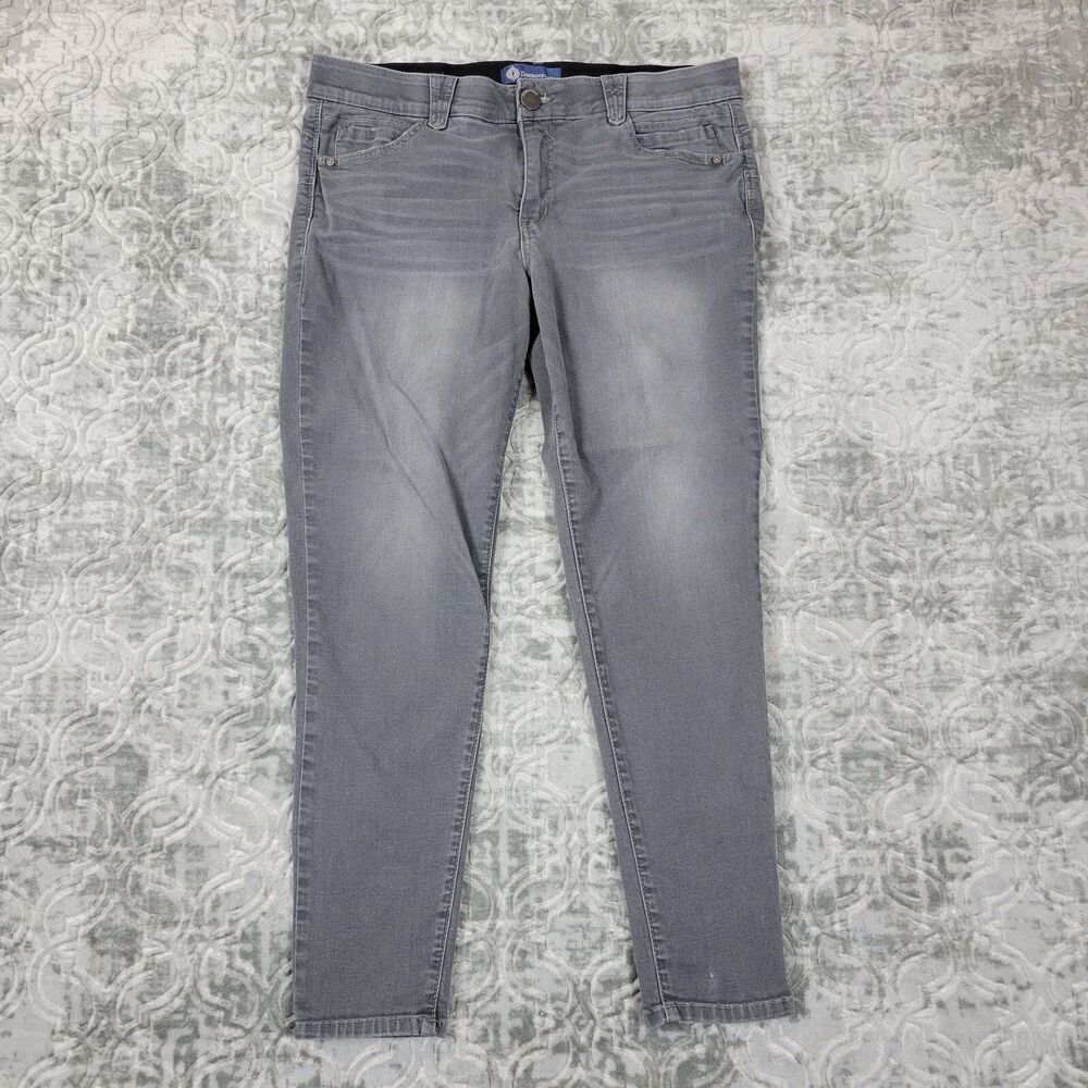 Democracy Ab Solution Jeans Womens Size 14 Gray Tapered Stretch Casual
